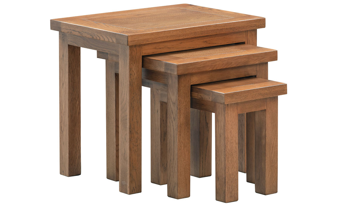 Lavenham Rustic Oak Range - Lavenham Rustic Oak Nest Of Tables