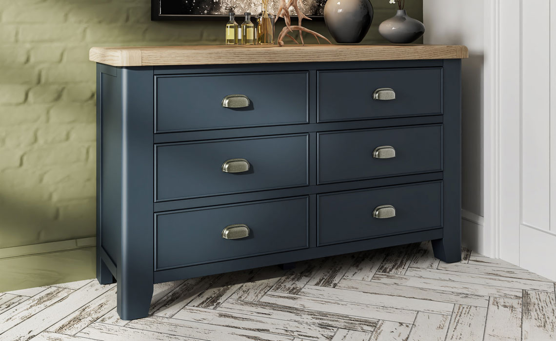 Chest Of Drawers - Ambassador Blue 6 Drawer Chest