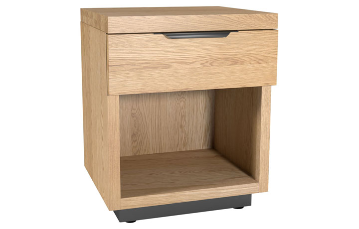 Native Oak Collection - Native Oak 1 Drawer Bedside