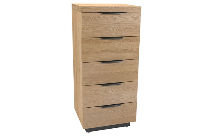 Oak Chest Of Drawers - Native Oak 5 Drawer Tall Chest