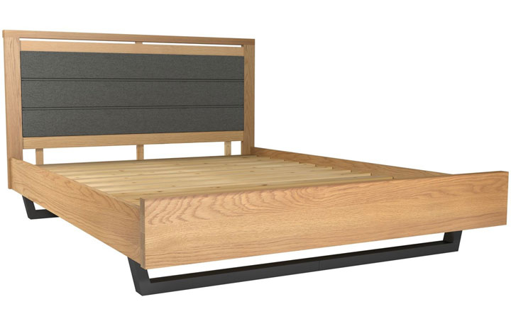 Native Oak Collection - Native Oak 5ft Kingsize Upholstered Bed Frame