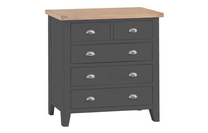 Chest Of Drawers - Regency Charcoal Painted 2 Over 3 Chest