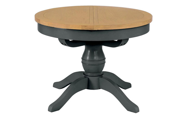 Dining Tables - Regency Charcoal Painted Round Butterfly Extending Table