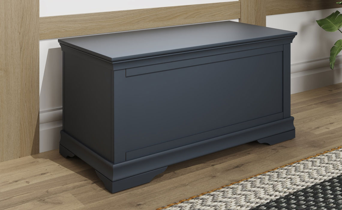 Blanket Boxes - Salthouse Midnight Blue Painted Blanket Box