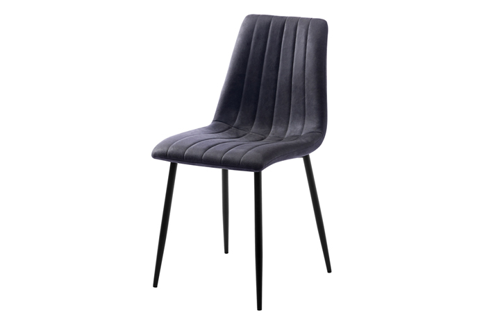 Silvasa Solid Mango Collection - Lucca Dining Chair - Grey PU Leather