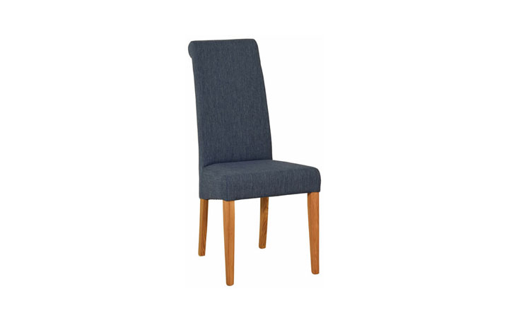 Chairs & Bar Stools - Lavenham Fabric Dining Chair Blue