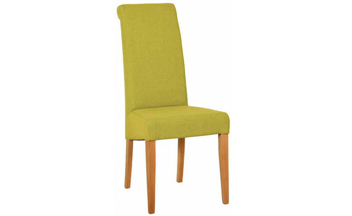 Lavenham Oak Furniture Collection - Lavenham Fabric Dining Chair Lime
