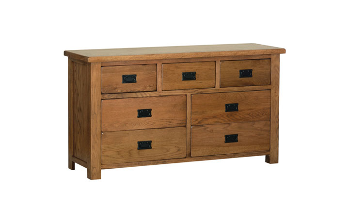 Chest Of Drawers - Balmoral Rustic Oak 3 Over 4 Chest of Drawers