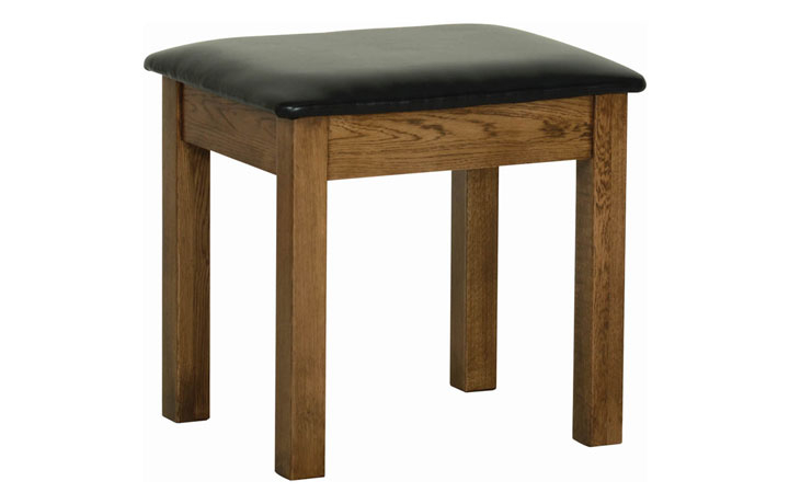 Dressing Tables & Stools - Balmoral Rustic Oak Dressing Table Stool