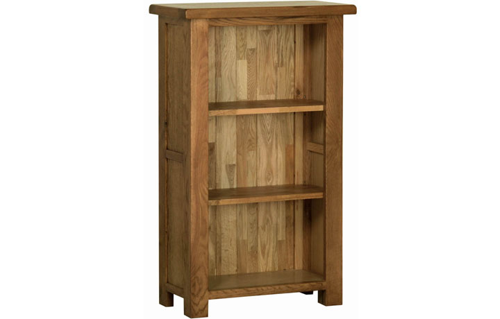 Balmoral Rustic Oak Range  - Balmoral Rustic Oak Small Narrow Bookcase