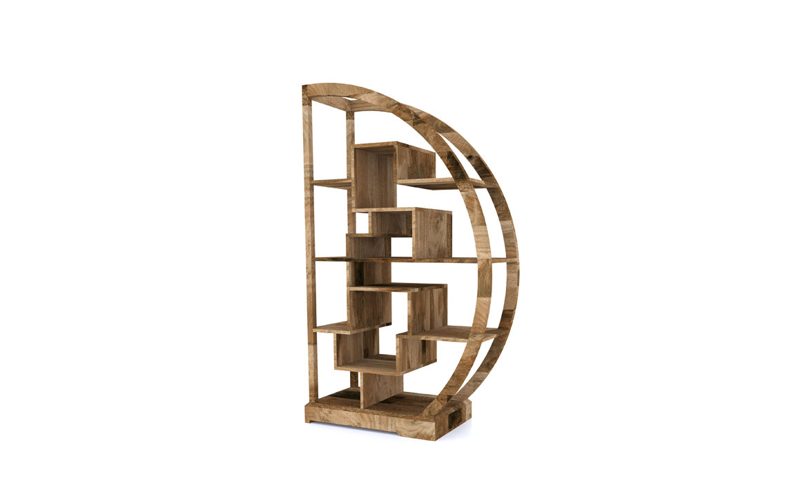 Mango Bookcases - Bali Solid Mango Open Display Cabinet D