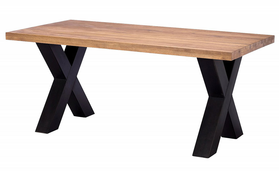 Soho House Solid Oak Range - Soho House Oak 180cm Cross Leg Dining Table