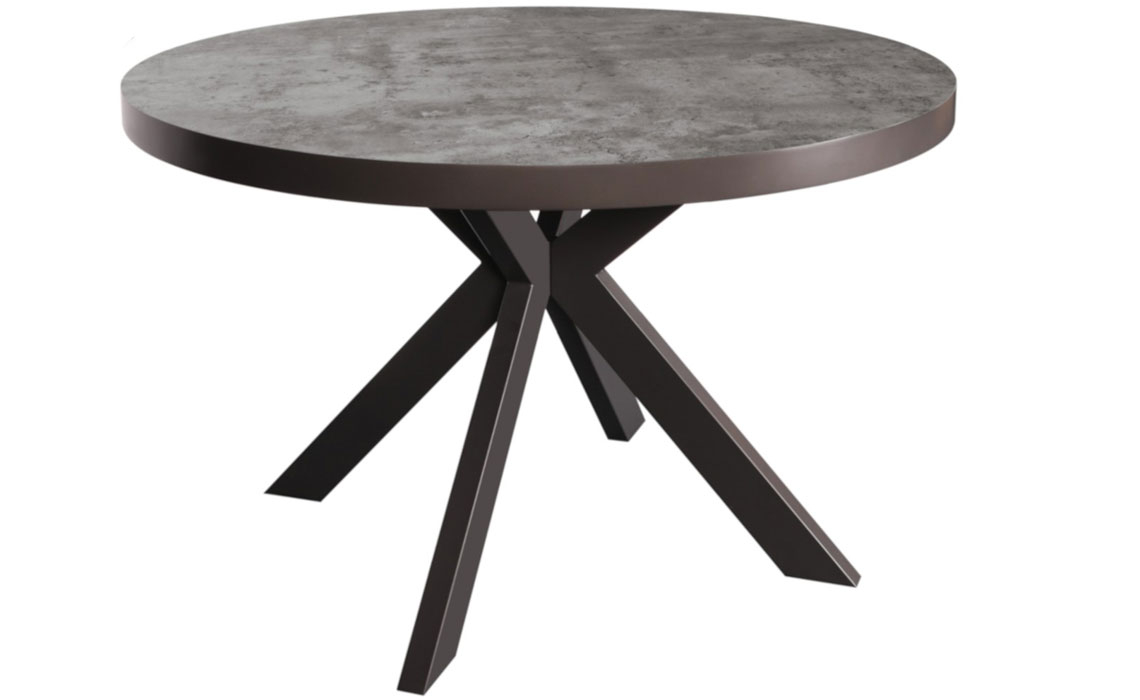 Round Oak & Painted Dining Tables  - Native Stone 120cm Round Dining Table 