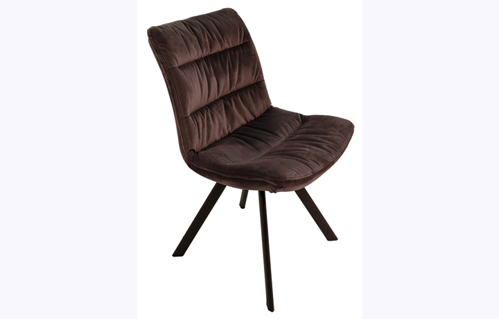 Upholstered Dining Chairs - Reya Dining Chair -Charcoal  