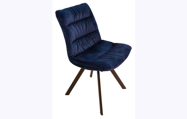 Upholstered Dining Chairs - Reya Dining Chair Royal Blue