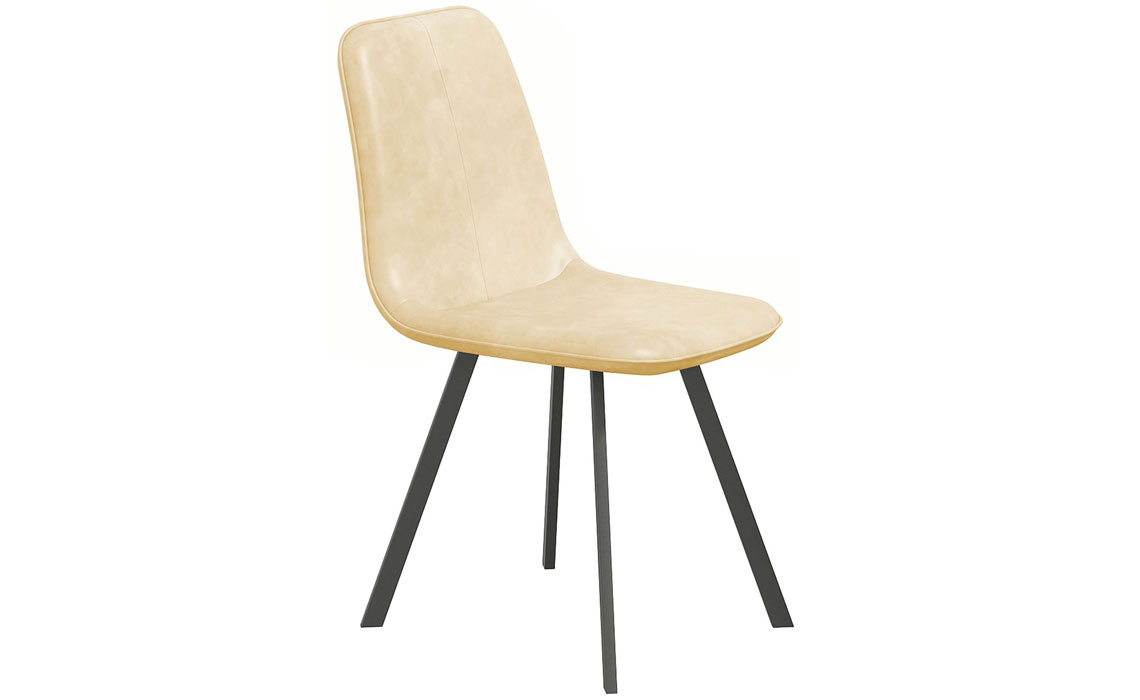 Leather or PU Dining Chairs - Vanya Dining Chair Cream