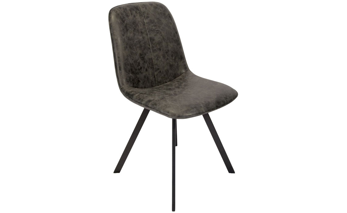 Leather or PU Dining Chairs - Vanya Dining Chair Grey