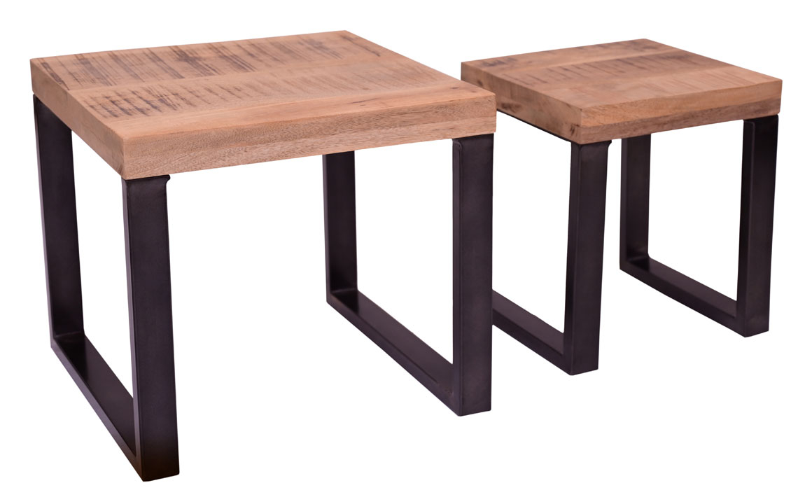 Napal Solid Mango Collection - Napal Solid Mango Nest Of 2 Tables