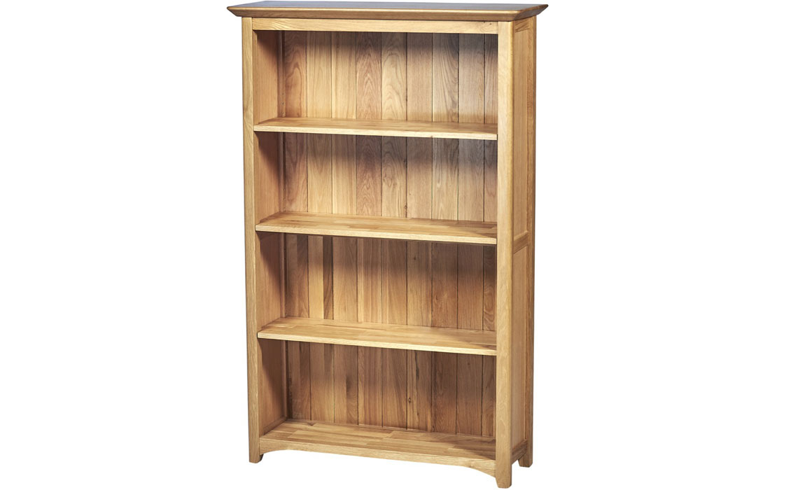 Falkenham Solid Oak Range - Falkenham Solid Oak 5ft Bookcase