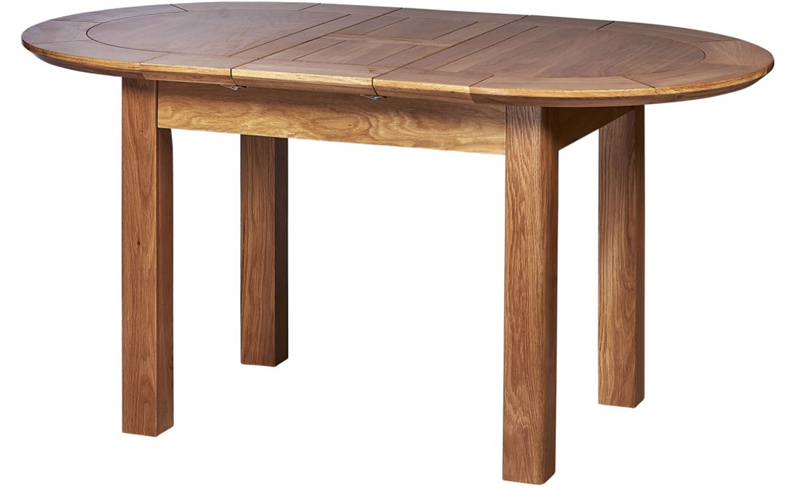 Oak Dining Tables - Falkenham Solid Oak 132-167cm D-End Extending Table