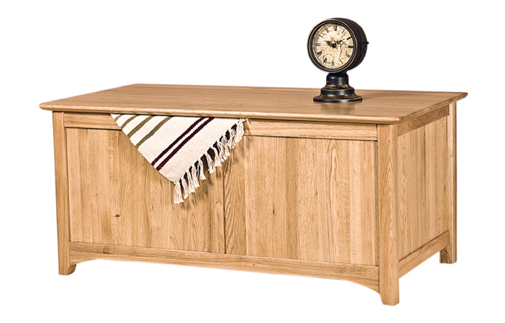 Oak Blanket Boxes - Falkenham Solid Oak Blanket Box