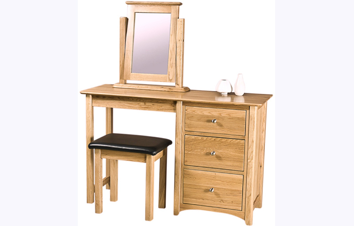 Falkenham Solid Oak Range - Falkenham Solid Oak Single Dressing Table