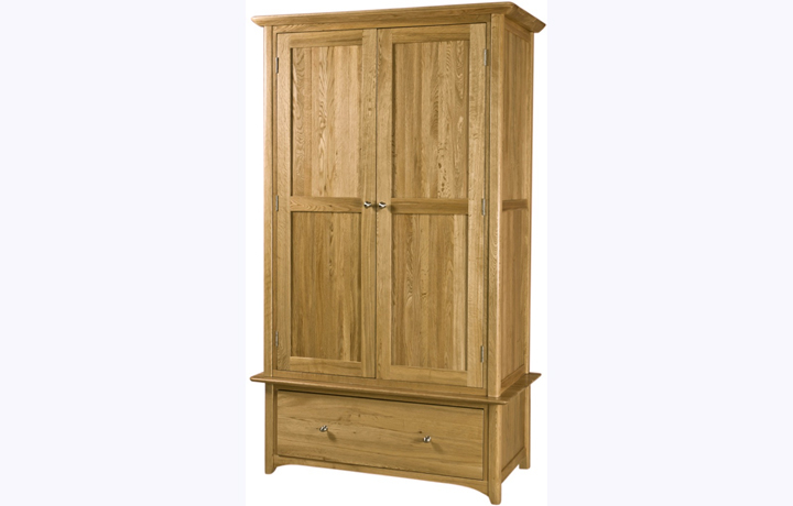 Falkenham Solid Oak Range - Falkenham Solid Oak Gents Wardrobe