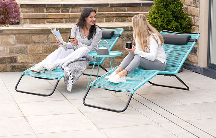 Rio 3 Piece Bistro Set (ONLINE ONLY) - Rio Set of 2 Sun Loungers  (ONLINE ONLY)