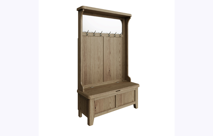 Ambassador Oak Collection - Ambassador Oak Hall Bench Unit