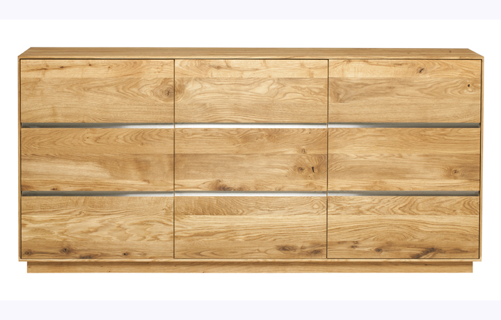 Aurora Solid European Oak - Aurora Solid European Oak 3 Door Sideboard