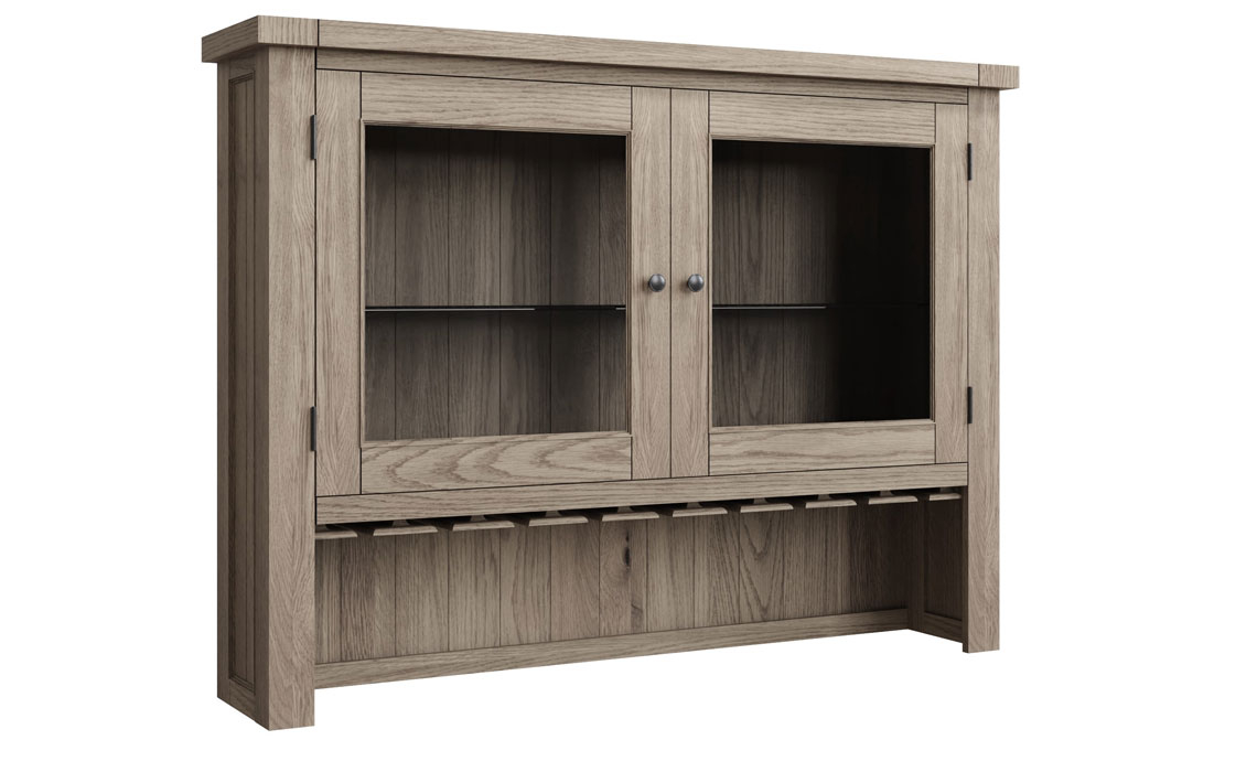 Dresser Tops & Larder Units - Jasmine Grey Oak Large Dresser Top