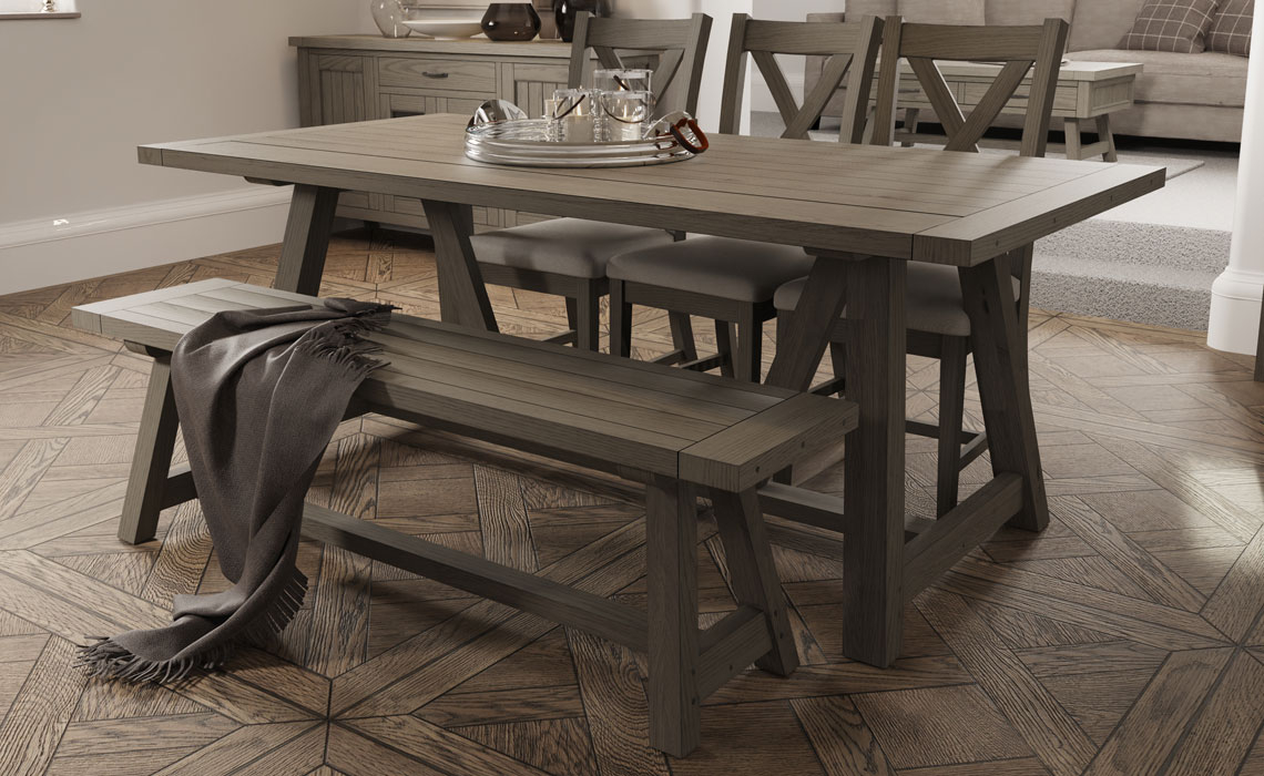 Dining Tables - Jasmine Grey Oak 200cm Dining Table