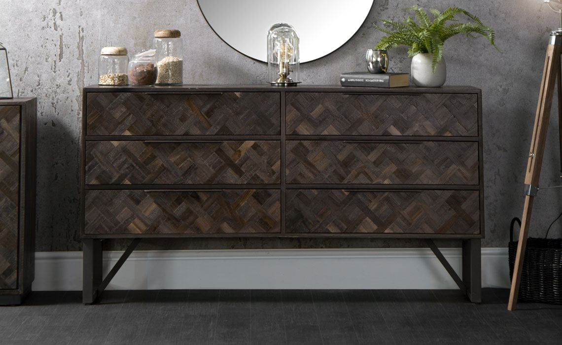 Industrial Sideboards - Tectona Reclaimed Teak 6 Drawer Chest