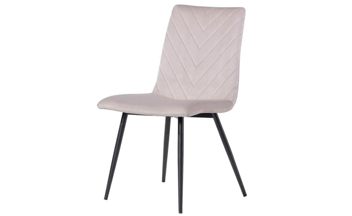 Upholstered Dining Chairs - Avalon Velvet Dining Chair - Taupe