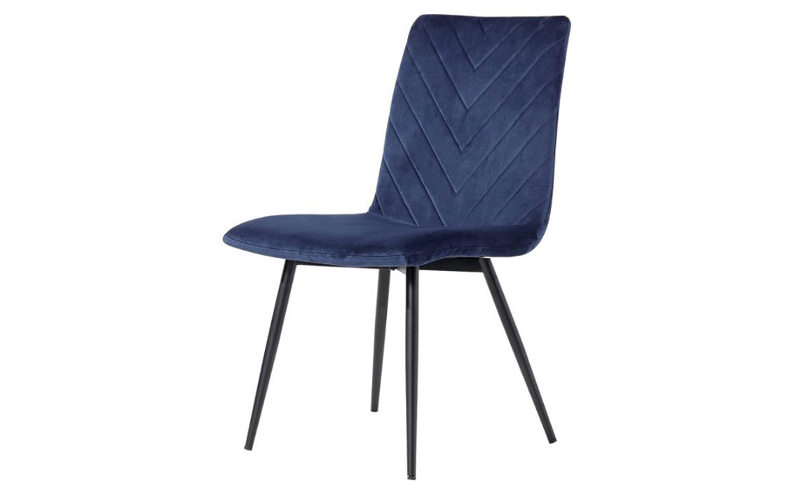 Upholstered Dining Chairs - Avalon Velvet Dining Chair - Blue