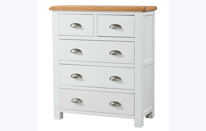 Chest Of Drawers - Amersham White Painted 2 Over 2 Chest Of Drawers