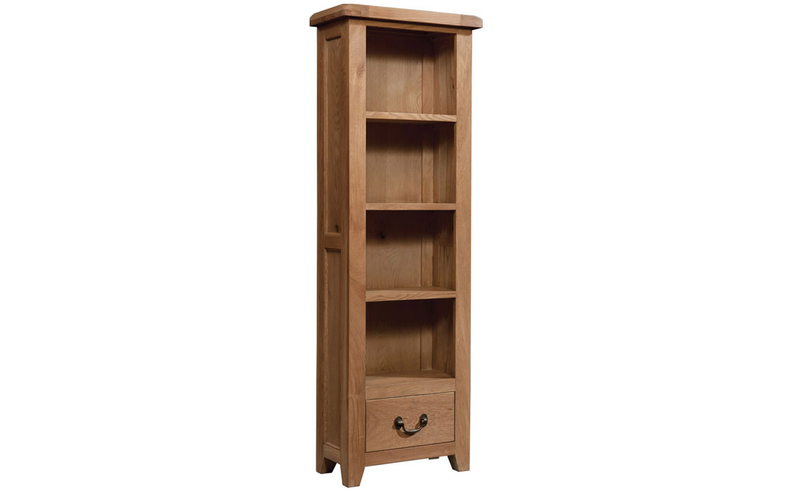 Newborne Oak Collection - Newborne Oak Tall Narrow Bookcase 
