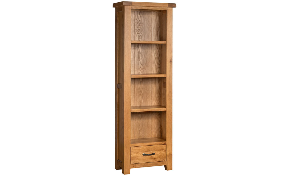 Newborne Oak Collection - Newborne Oak Tall Narrow Bookcase 