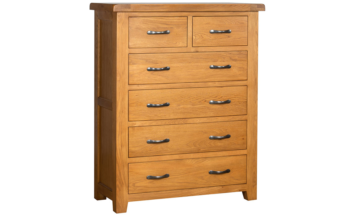 Chest Of Drawers - Newborne Oak 2 Over 4 Chest