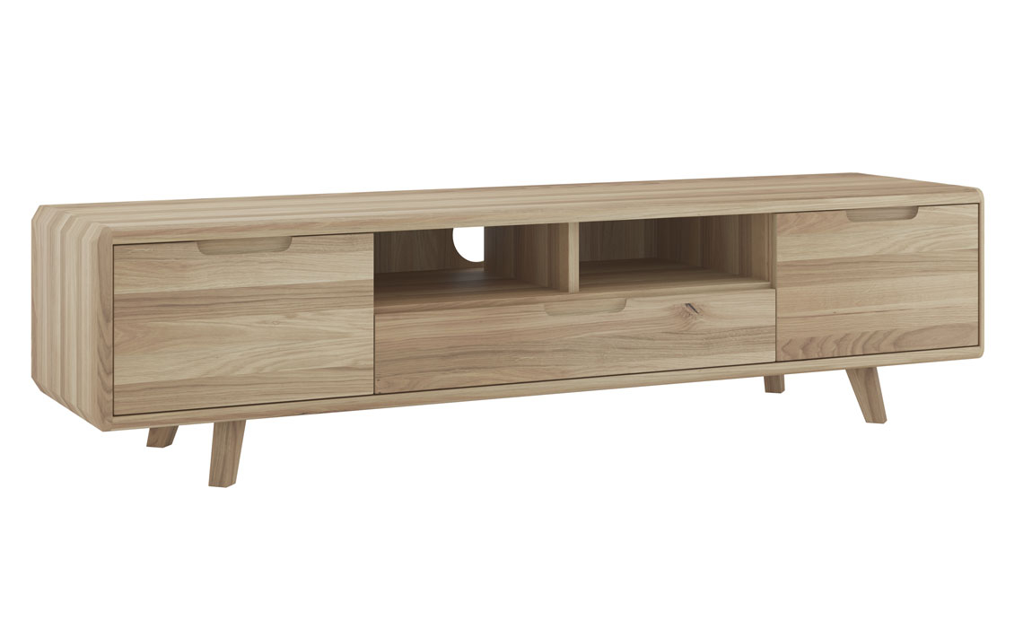 Oak Standard TV Units - Oxford Solid Oak Large TV Unit