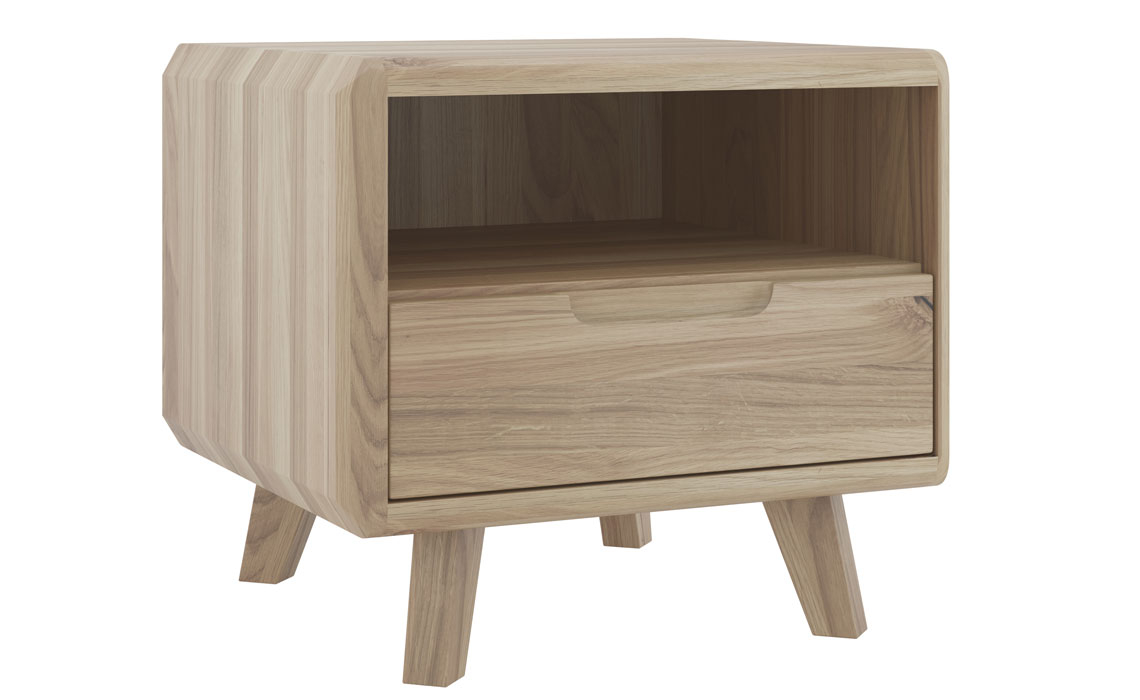 Oxford Solid European Oak Collection - Oxford Solid Oak Bedside Cabinet