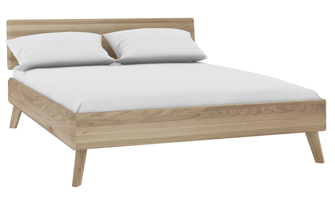 4ft6 Double Hardwood Bed Frames - Oxford Solid Oak 4ft6 Double Bed Frame