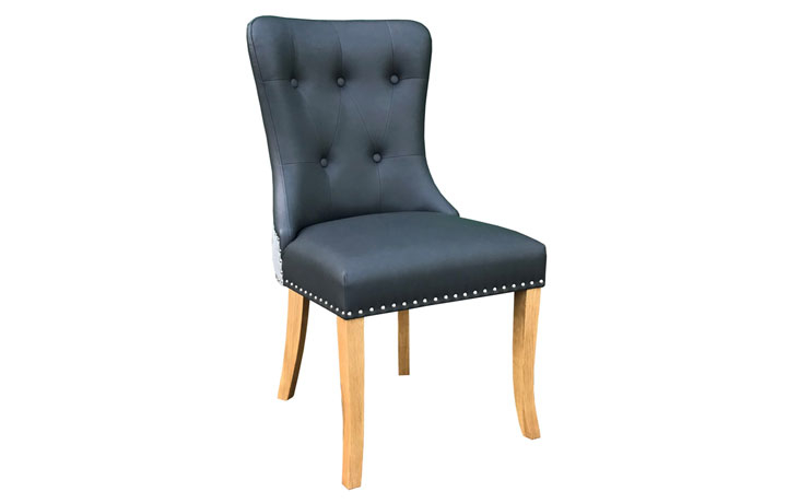 Lavenham Oak Furniture Collection - Lavenham Hug Dining Chair Grey