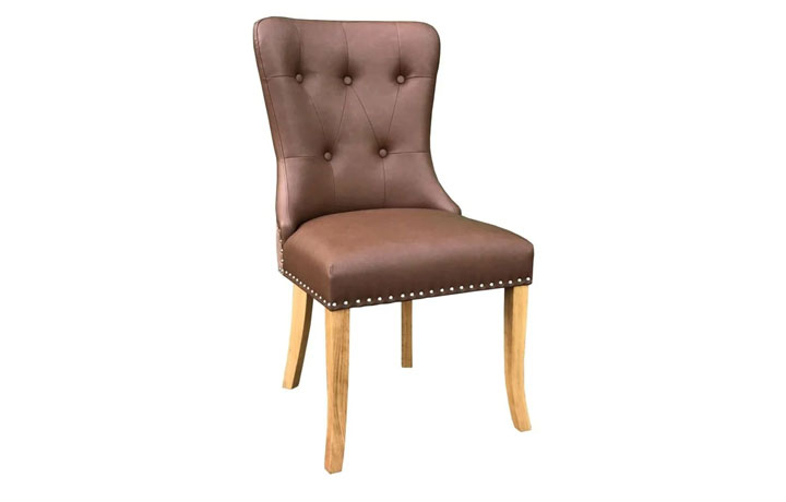 Lavenham Oak Furniture Collection - Lavenham Hug Dining Chair Brown