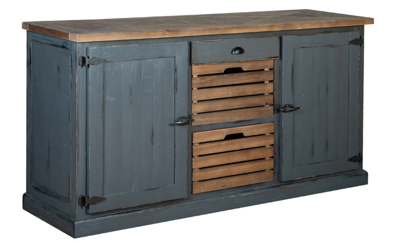 Sideboards & Cabinets - Hemmingway Distressed 2 Door 3 Drawer Sideboard