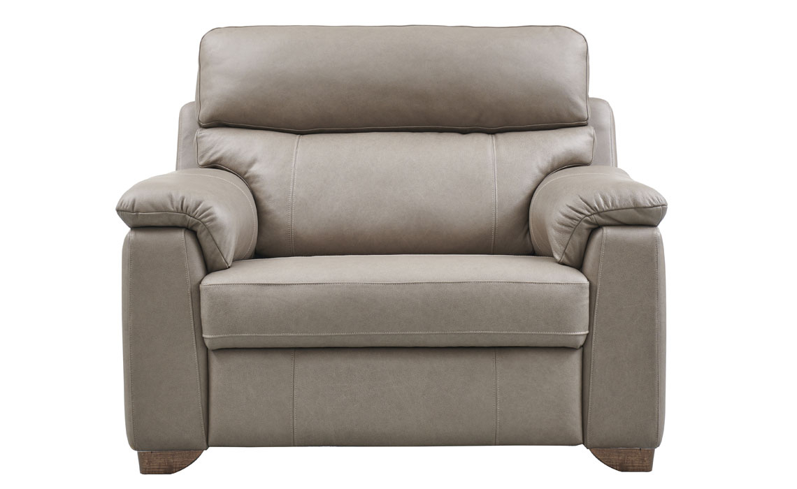  Love & Swivel Chairs - Berkshire Leather Cuddle Sofa