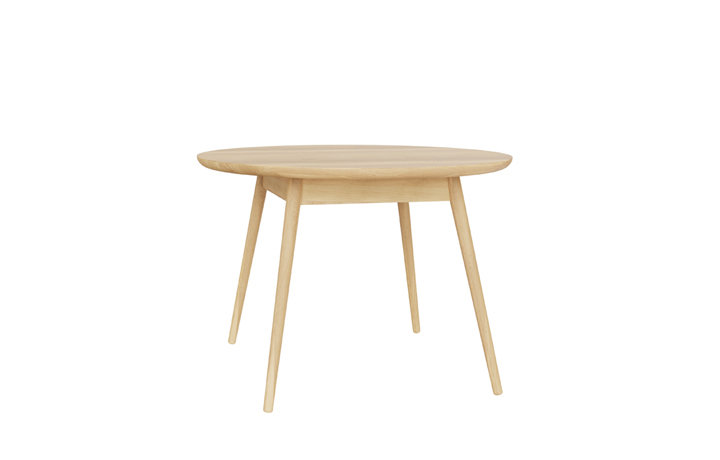 Round Oak & Painted Dining Tables  - Oxford Solid Oak 110cm Round Dining Table