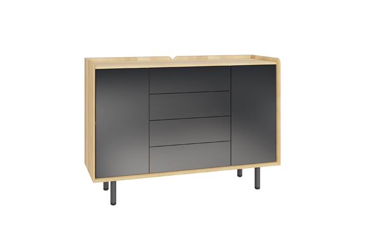 Alto Solid Oak Painted Collection - Alto Solid Oak Anthracite Painted Large Sideboard