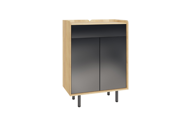 Alto Solid Oak Painted Collection - Alto Solid Oak Anthracite Painted Small Cabinet