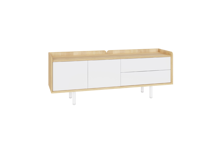 Alto Solid Oak Painted Collection - Alto Solid Oak White Large Lowboard	